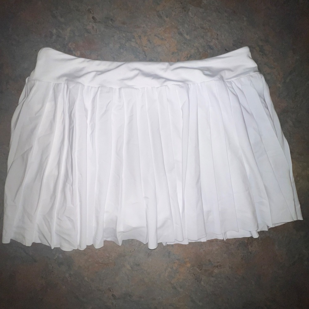 DSG Pleated Mid-Rise Skort, XL White NWT